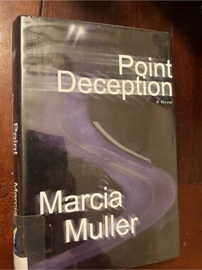 Marcia Muller Point Deception Hardcover Book - Purple Cover